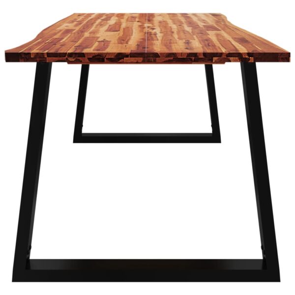 vidaXL Dining Table with Live Edge 78.7"x35.4"x29.5" Solid Wood Acacia - Image 5