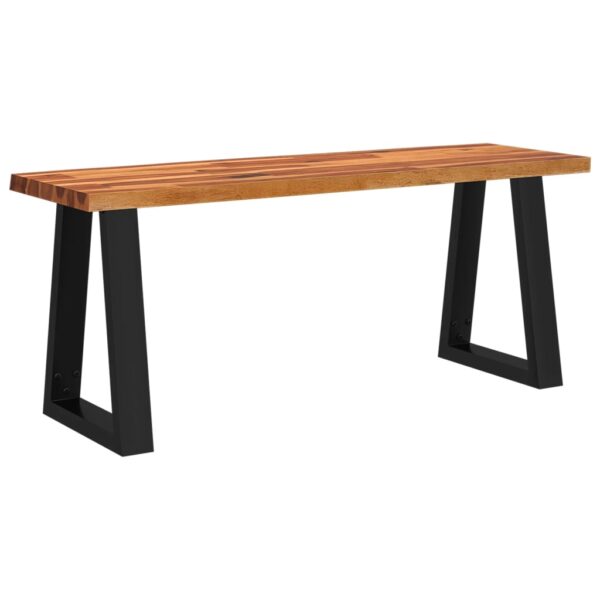 vidaXL Bench with Live Edge 43.3" Solid Wood Acacia - Image 2