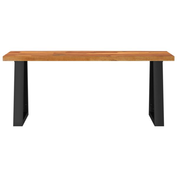 vidaXL Bench with Live Edge 43.3" Solid Wood Acacia - Image 4