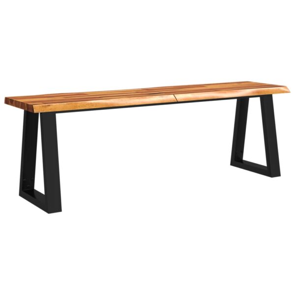 vidaXL Bench with Live Edge 55.1" Solid Wood Acacia - Image 2