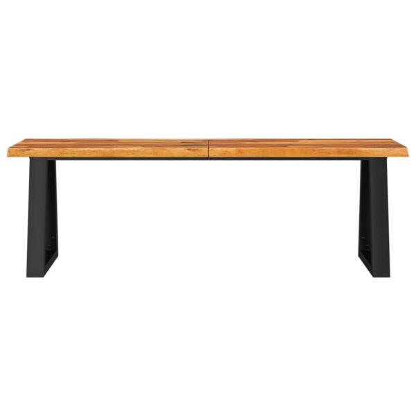 vidaXL Bench with Live Edge 55.1" Solid Wood Acacia - Image 4