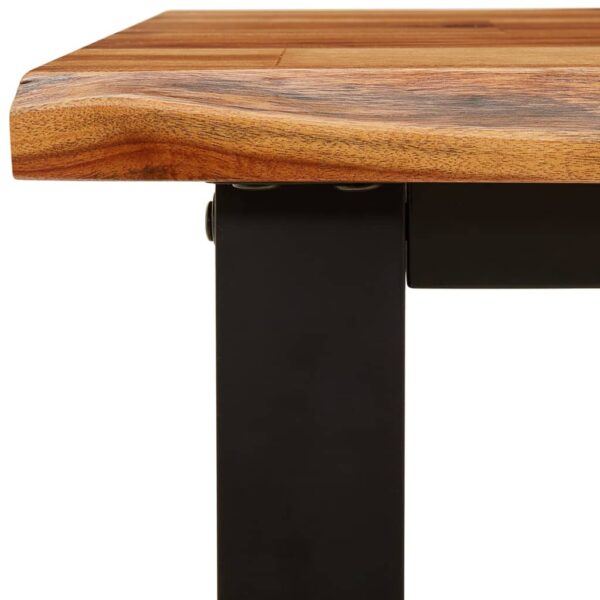 vidaXL Bench with Live Edge 55.1" Solid Wood Acacia - Image 8