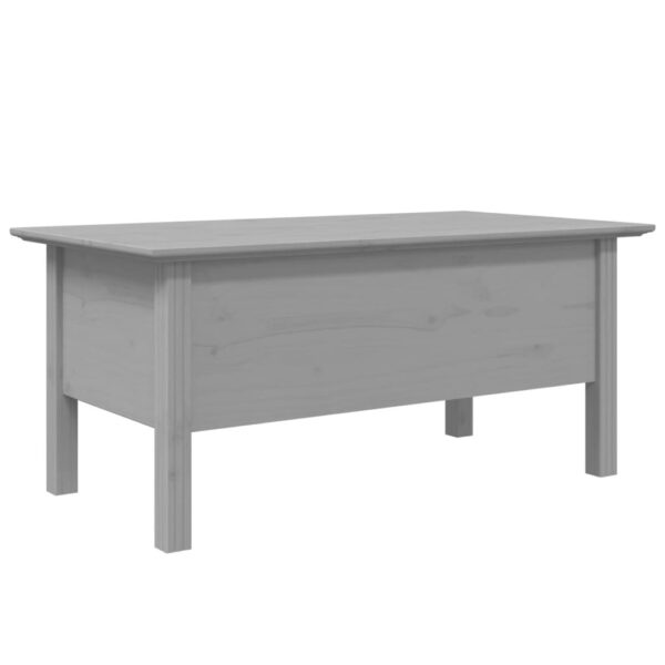 vidaXL Coffee Table BODO Gray 39.4"x21.7"x17.7" Solid Wood Pine - Image 6