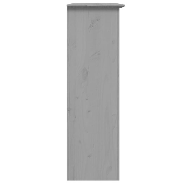 vidaXL Cabinet with Glass Doors BODO Gray Solid Wood Pine - Image 5