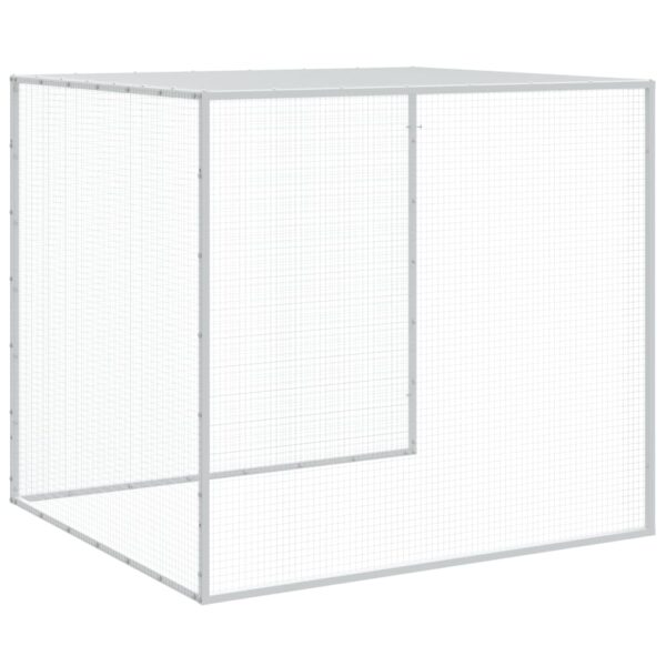 vidaXL Chicken Cage with Roof Anthracite 79.9"x38.6"x35.4" Galvanized Steel - Image 7