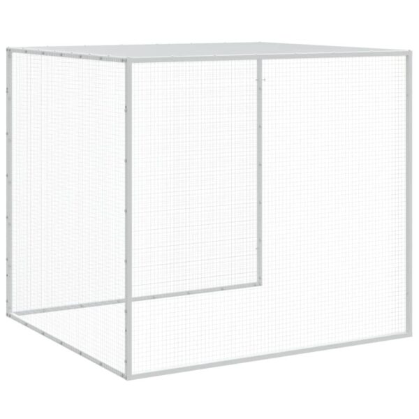 vidaXL Chicken Cage with Roof Anthracite 158.7"x38.6"x35.4" Galvanized Steel - Image 8