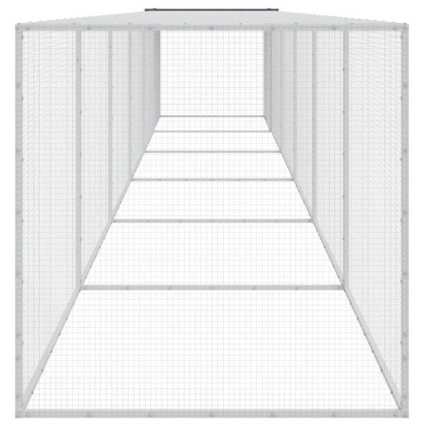 vidaXL Chicken Cage with Roof Anthracite 237.4"x38.6"x35.4" Galvanized Steel - Image 4