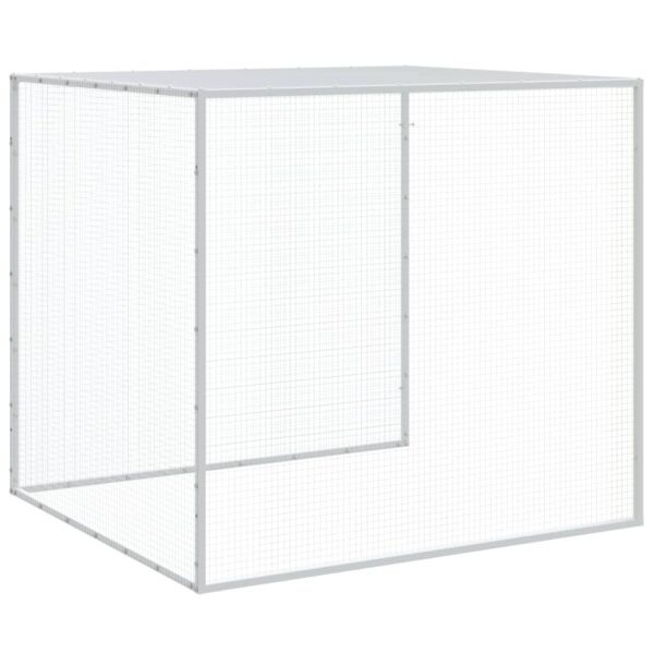 vidaXL Chicken Cage with Roof Anthracite 237.4"x38.6"x35.4" Galvanized Steel - Image 8