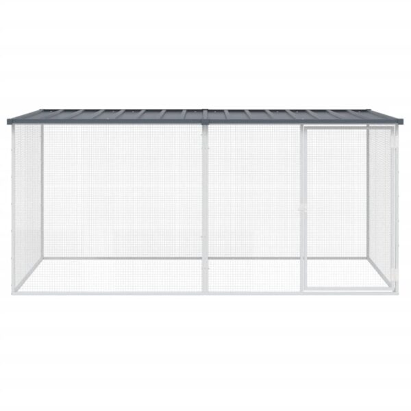 vidaXL Chicken Cage with Roof Anthracite 79.9"x38.6"x35.4" Galvanized Steel - Image 3