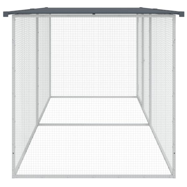 vidaXL Chicken Cage with Roof Anthracite 79.9"x38.6"x35.4" Galvanized Steel - Image 4