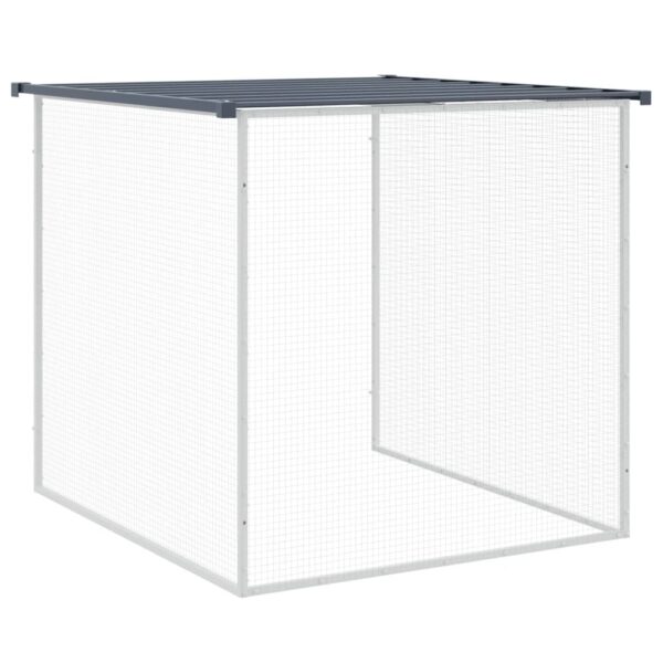 vidaXL Chicken Cage with Roof Anthracite 79.9"x38.6"x35.4" Galvanized Steel - Image 7