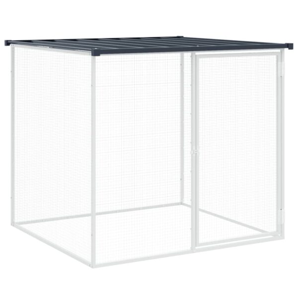 vidaXL Chicken Cage with Roof Anthracite 237.4"x38.6"x35.4" Galvanized Steel - Image 6