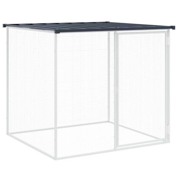 vidaXL Chicken Cage with Roof Anthracite 394.9"x38.6"x35.4" Galvanized Steel - Image 6