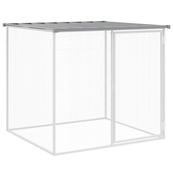 vidaXL Chicken Cage with Roof Light Gray 316.1"x38.6"x35.4" Galvanized Steel - Image 6