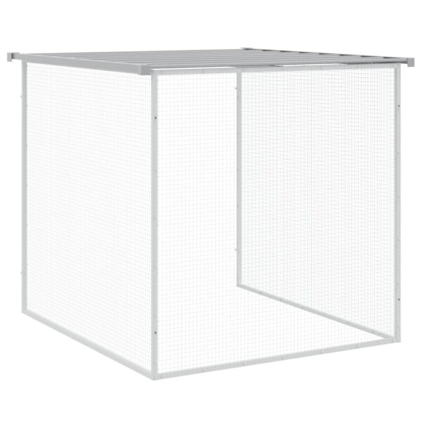 vidaXL Chicken Cage with Roof Light Gray 394.9"x38.6"x35.4" Galvanized Steel - Image 8