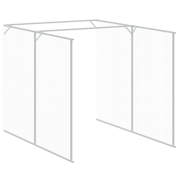 vidaXL Chicken Cage with Run Anthracite 65"x500.4"x71.3" Galvanized Steel - Image 7