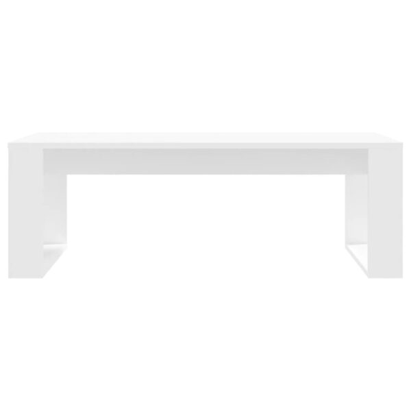 vidaXL Coffee Table White 40.2"x19.7"x13.8" Engineered Wood - Image 4