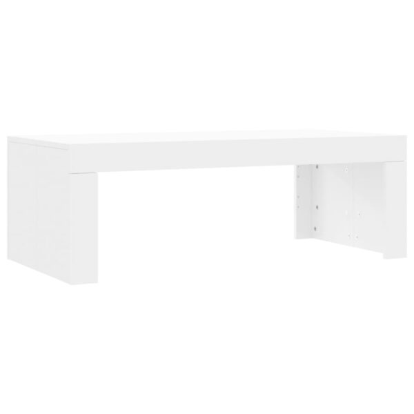 vidaXL Coffee Table White 40.2"x19.7"x14.2" Engineered Wood - Image 2