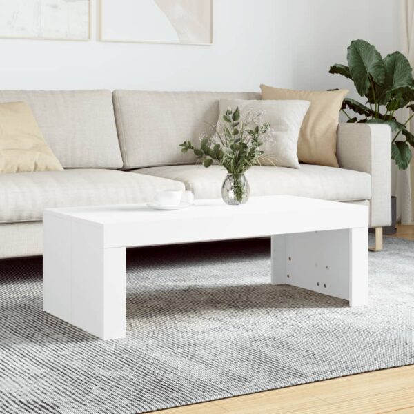 vidaXL Coffee Table White 40.2"x19.7"x14.2" Engineered Wood