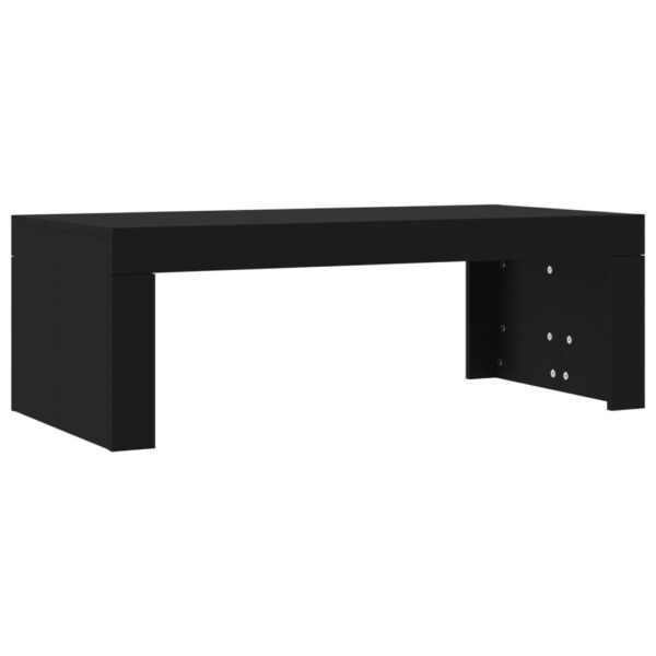 vidaXL Coffee Table Black 40.2"x19.7"x14.2" Engineered Wood - Image 2