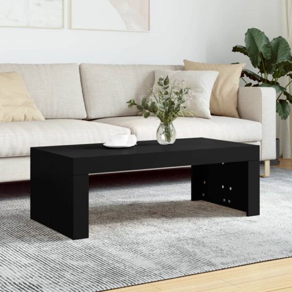 vidaXL Coffee Table Black 40.2"x19.7"x14.2" Engineered Wood