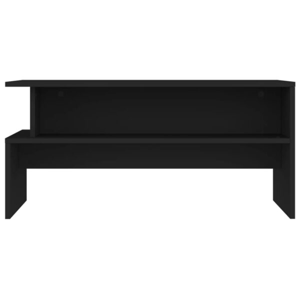 vidaXL Coffee Table Black 35.4"x21.7"x16.7" Engineered Wood - Image 4