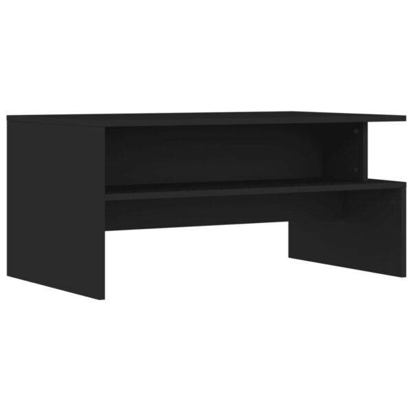 vidaXL Coffee Table Black 35.4"x21.7"x16.7" Engineered Wood - Image 6