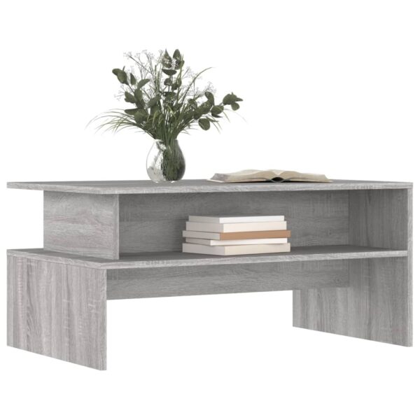 vidaXL Coffee Table Gray Sonoma 35.4"x21.7"x16.7" Engineered Wood - Image 3