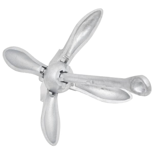 vidaXL Folding Anchor Silver 3.3 lb Malleable Iron - Image 4