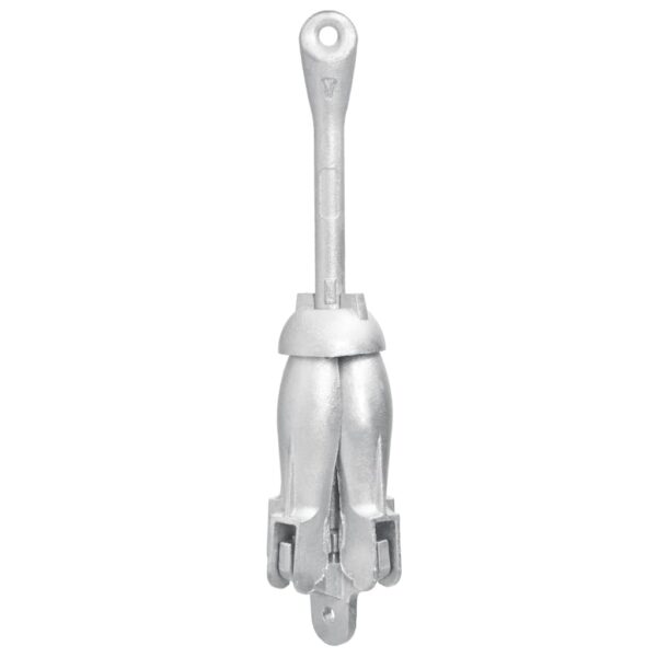 vidaXL Folding Anchor Silver 5.5 lb Malleable Iron - Image 2