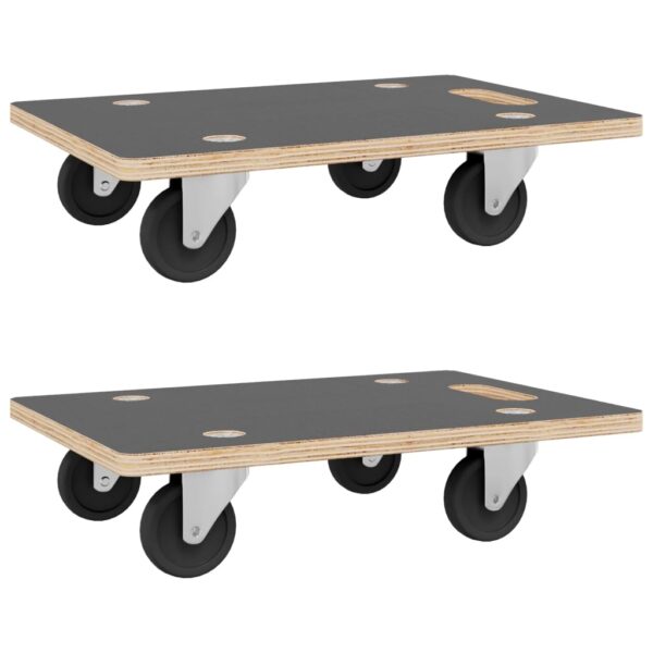 vidaXL Dolly Trolleys 2 pcs Rectangular 19.7"x13.8"x4.5" - Image 2