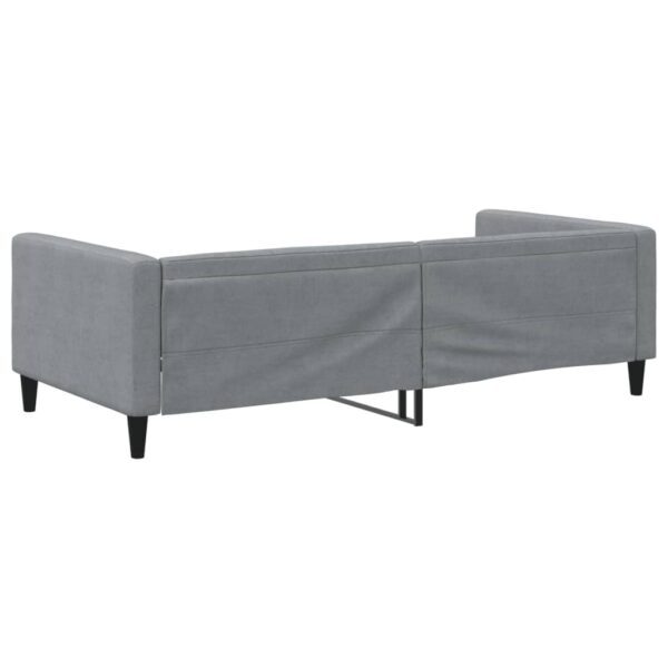 vidaXL Day Bed Light Gray 39.4"x74.8" Twin Fabric - Image 5