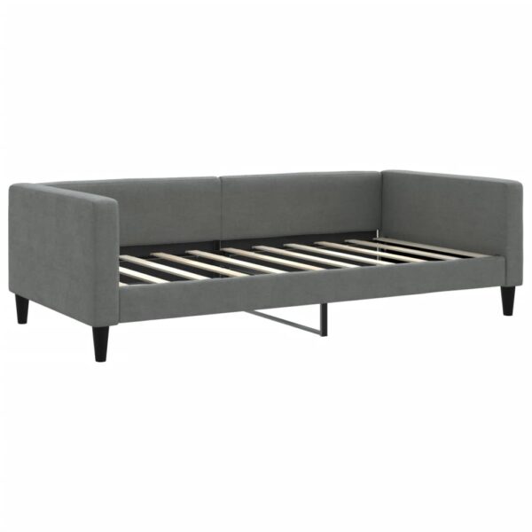 vidaXL Day Bed Dark Gray 39.4"x74.8" Twin Fabric - Image 2