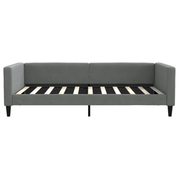 vidaXL Day Bed Dark Gray 39.4"x74.8" Twin Fabric - Image 3