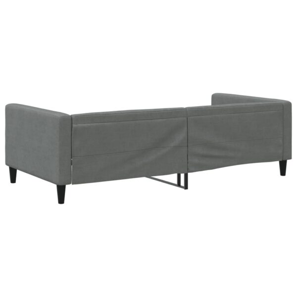 vidaXL Day Bed Dark Gray 39.4"x74.8" Twin Fabric - Image 5