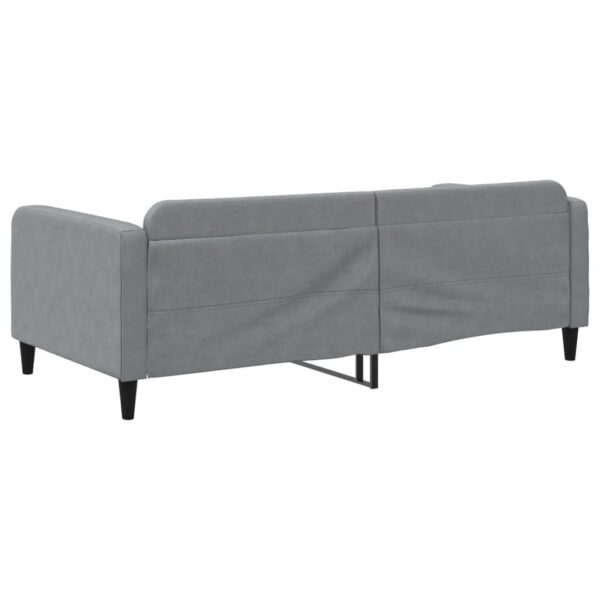 vidaXL Day Bed Light Gray 39.4"x74.8" Twin Fabric - Image 5