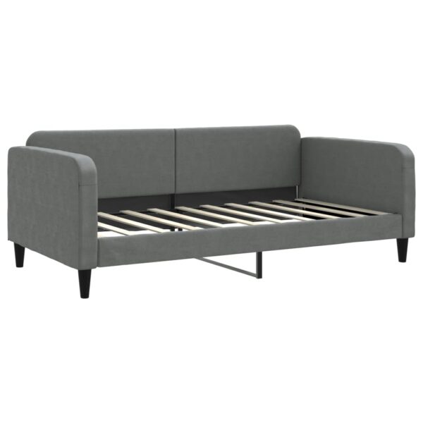 vidaXL Day Bed Dark Gray 39.4"x74.8" Twin Fabric - Image 2