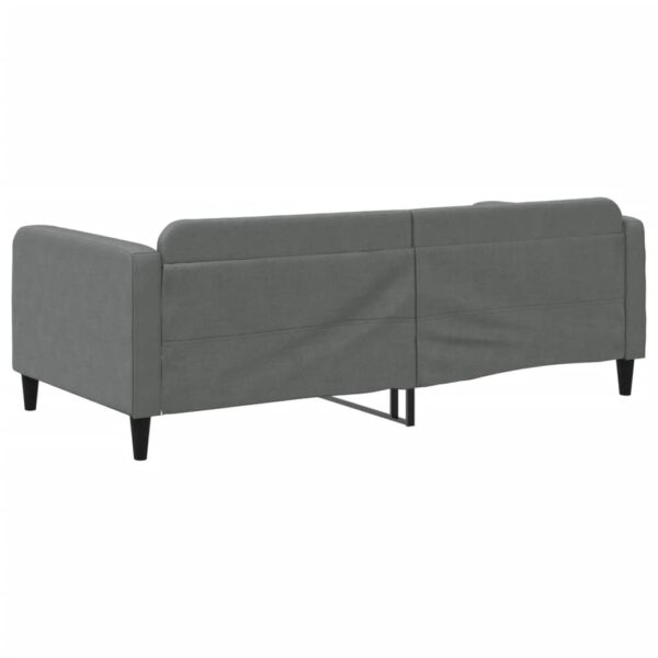 vidaXL Day Bed Dark Gray 39.4"x74.8" Twin Fabric - Image 5