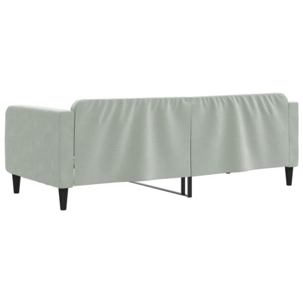 vidaXL Day Bed Light Gray 39.4"x74.8" Twin Velvet - Image 5