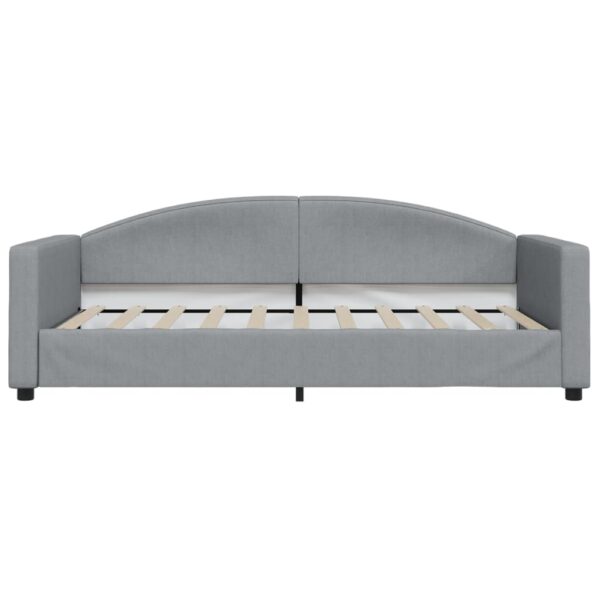 vidaXL Day Bed Light Gray 39.4"x74.8" Twin Fabric - Image 3