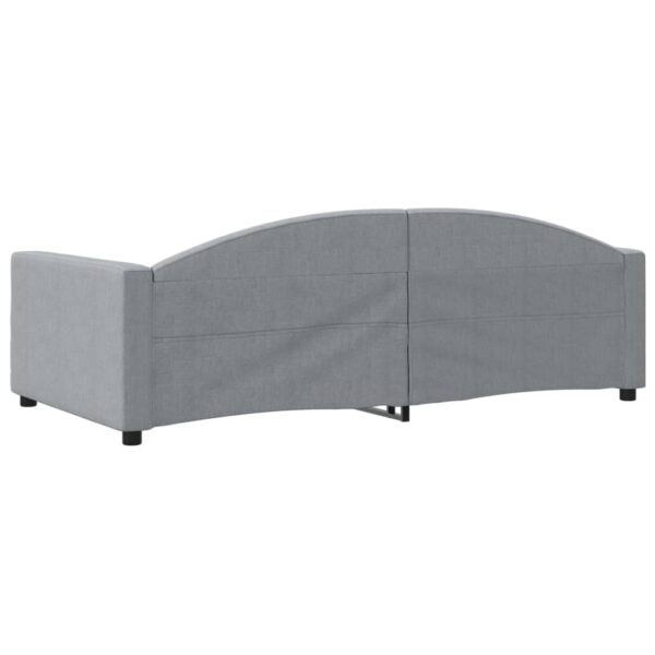 vidaXL Day Bed Light Gray 39.4"x74.8" Twin Fabric - Image 5