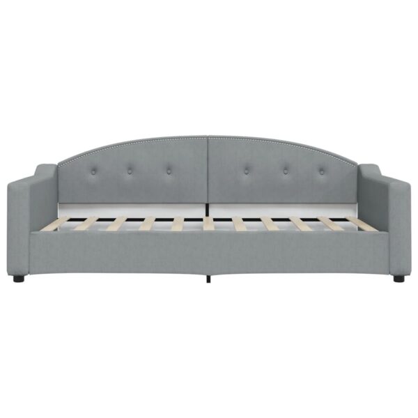 vidaXL Day Bed Light Gray 39.4"x74.8" Twin Fabric - Image 3