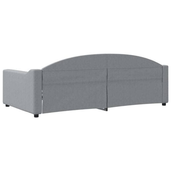 vidaXL Day Bed Light Gray 39.4"x74.8" Twin Fabric - Image 5