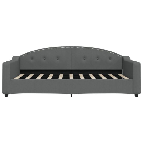 vidaXL Day Bed Dark Gray 39.4"x74.8" Twin Fabric - Image 3