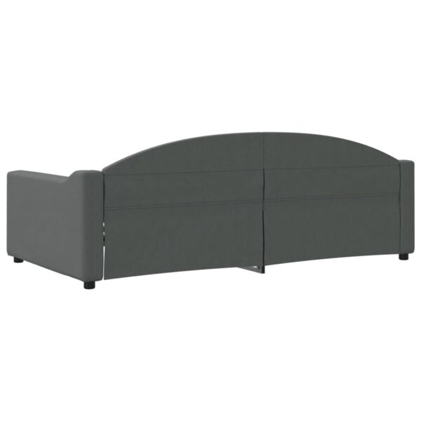 vidaXL Day Bed Dark Gray 39.4"x74.8" Twin Fabric - Image 5