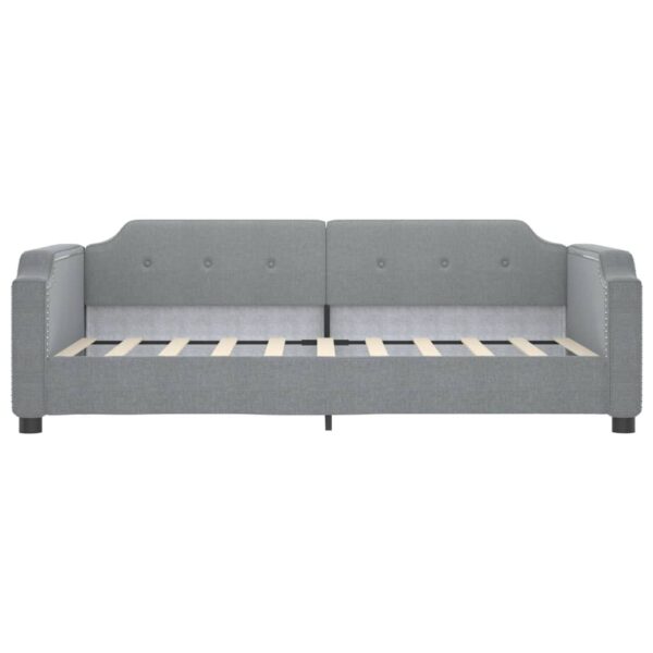 vidaXL Day Bed Light Gray 39.4"x74.8" Twin Fabric - Image 3