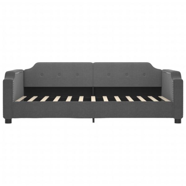 vidaXL Day Bed Dark Gray 39.4"x74.8" Twin Fabric - Image 3