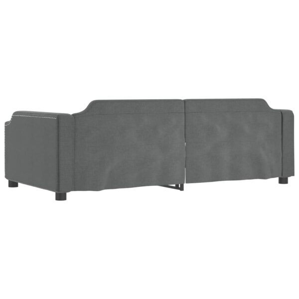 vidaXL Day Bed Dark Gray 39.4"x74.8" Twin Fabric - Image 5