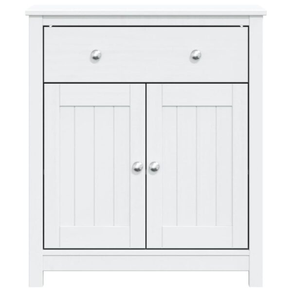 vidaXL Bathroom Cabinet BERG White 27.4"x13.4"x31.5" Solid Wood Pine - Image 3