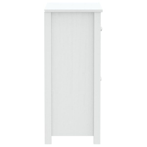 vidaXL Bathroom Cabinet BERG White 27.4"x13.4"x31.5" Solid Wood Pine - Image 5